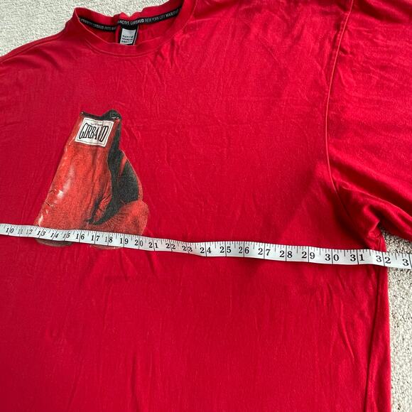🔥VTG Marithe Francois Girbaud 4XL Boxing Glove Red Short Sleeve Graphic Shirt - Picture 11 of 14